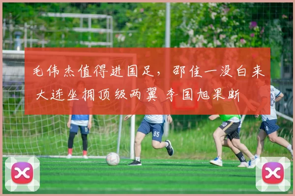 毛伟杰值得进国足，邵佳一没白来 大连坐拥顶级两翼 李国旭果断